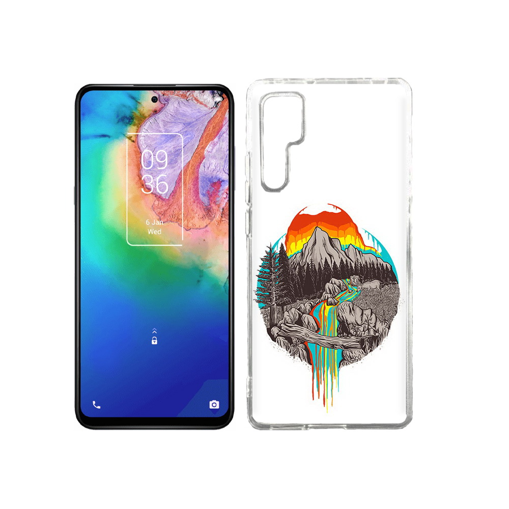 

Чехол MyPads Tocco для TCL 20 Pro Радужный водопад, Прозрачный, Tocco