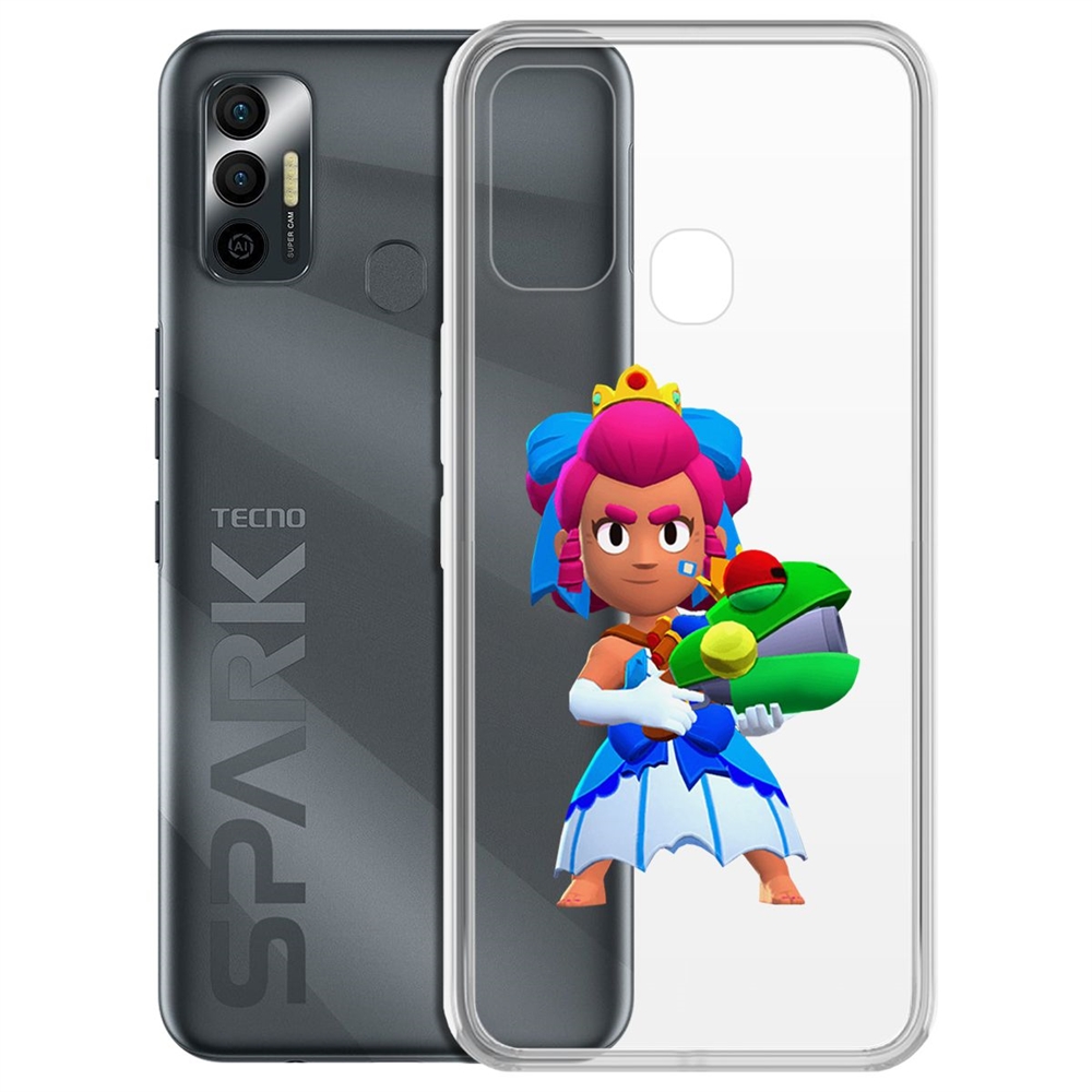 Чехол-накладка Brawl Stars-Принцесса Шелли для TECNO Spark 7