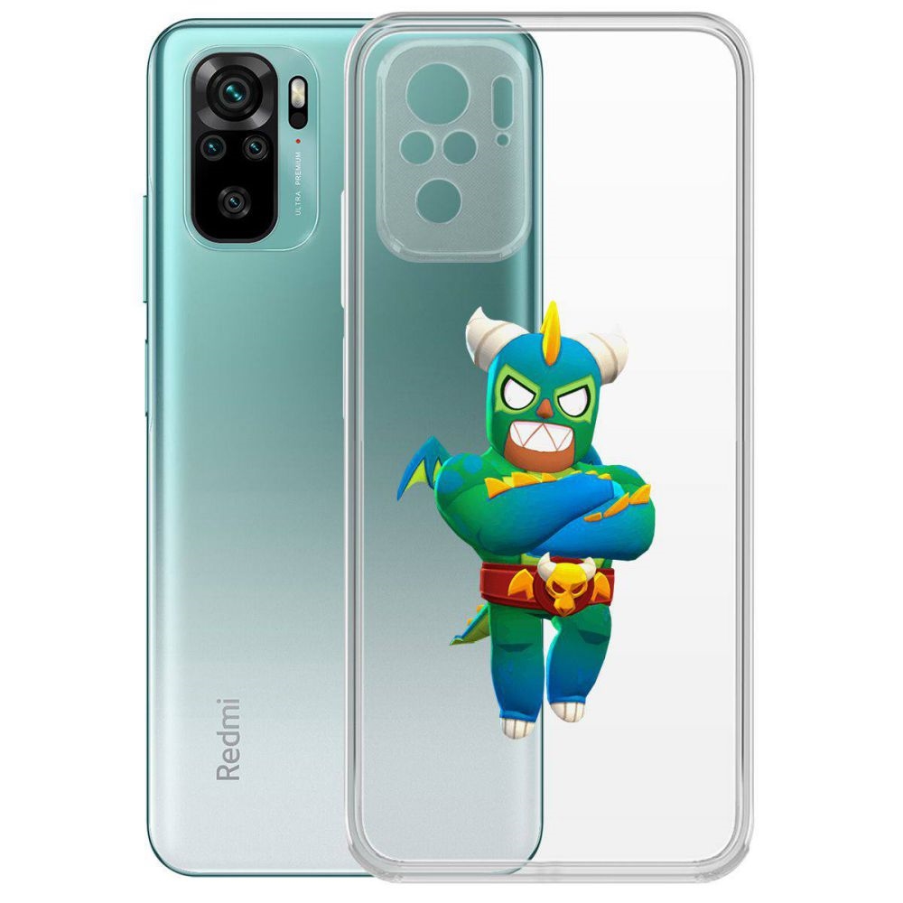 Чехол-накладка Brawl Stars-Эль Дракон Вердозо для Xiaomi Redmi Note 10/ Note 10S