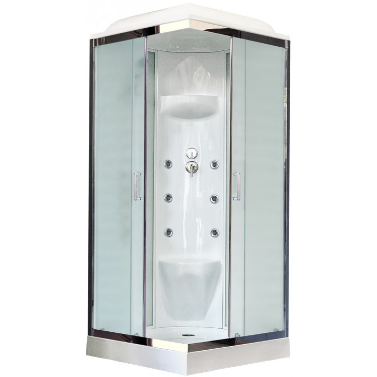 

Душевая кабина Royal Bath RB 80HP7-WC-CH (белое/матовое)