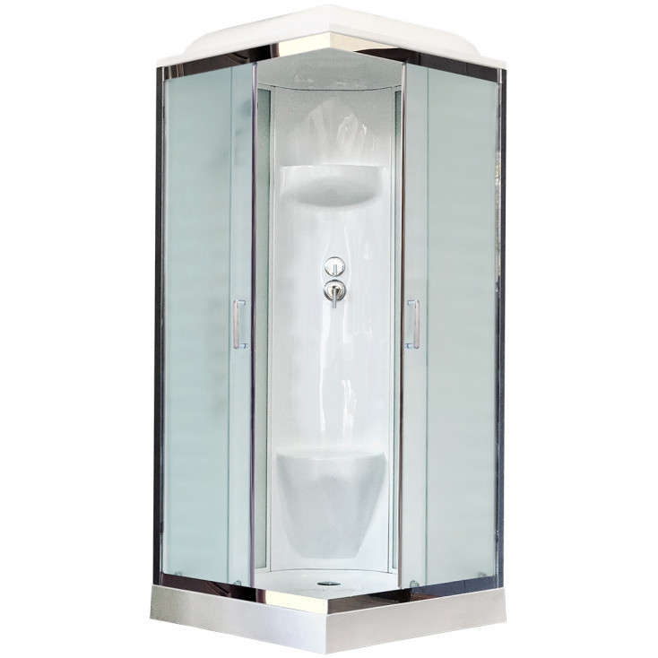 

Душевая кабина Royal Bath RB 80HP6-WC-CH (белое/матовое)