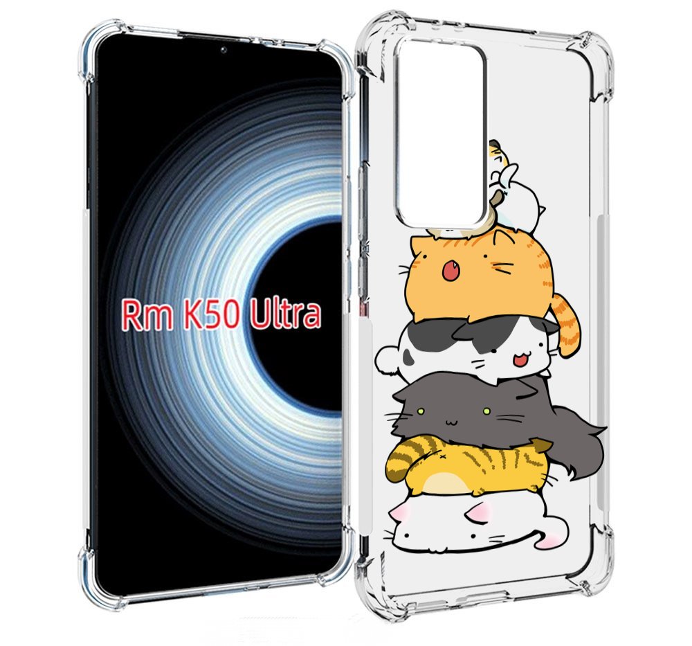 

Чехол MyPads много-маленьких-котиков для Xiaomi 12T / Redmi K50 Ultra, Прозрачный, Tocco