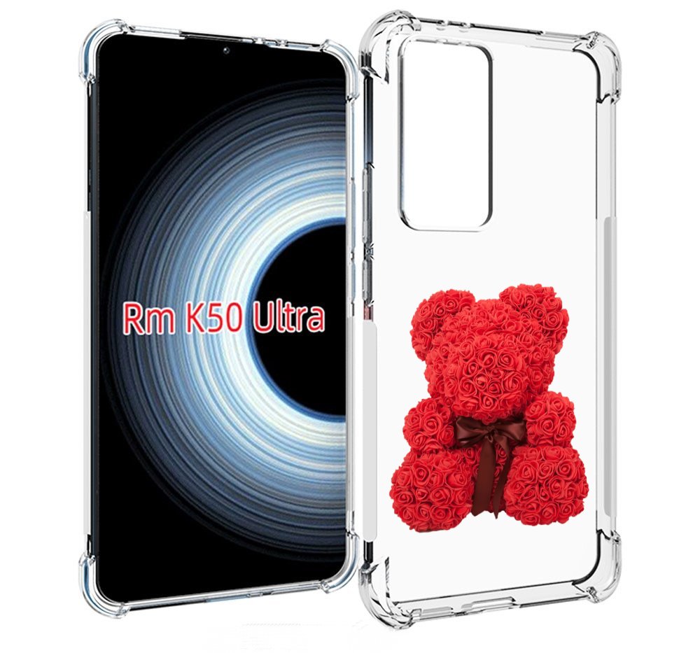 

Чехол MyPads мишка-из-розочек для Xiaomi 12T / Redmi K50 Ultra, Прозрачный, Tocco