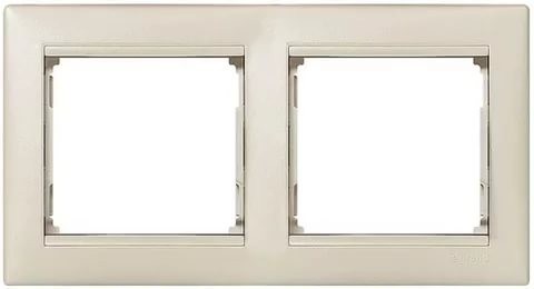 

LEGRAND 774352 Рамка 2 поста, горизонтальная, слоновая кость, Valena, Бежевый