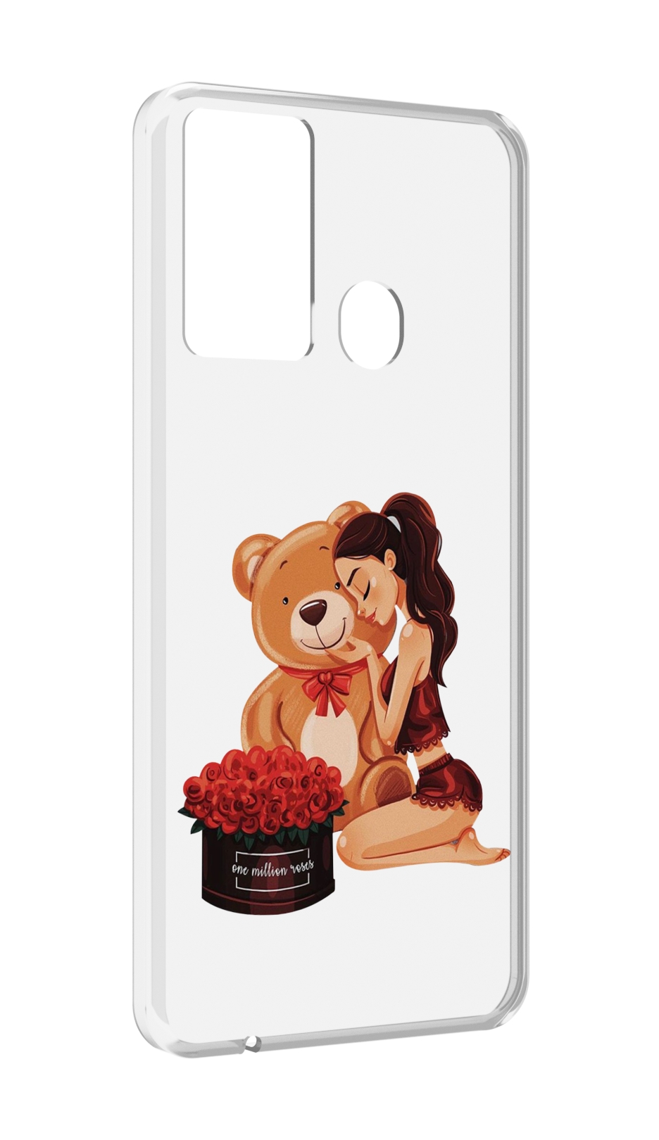 

Чехол MyPads девушка-с-подарками женский для Itel P37/Itel Vision 2S, Прозрачный, Tocco