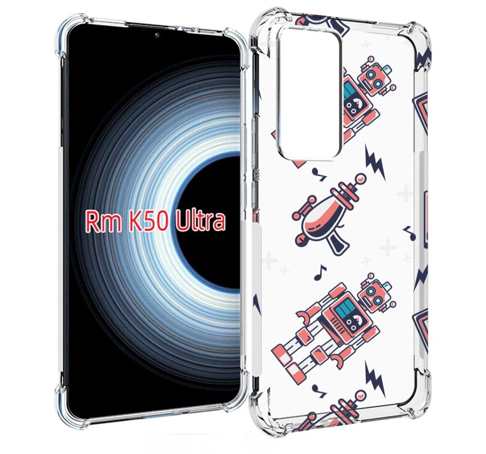 

Чехол MyPads мини-роботы для Xiaomi 12T / Redmi K50 Ultra, Прозрачный, Tocco