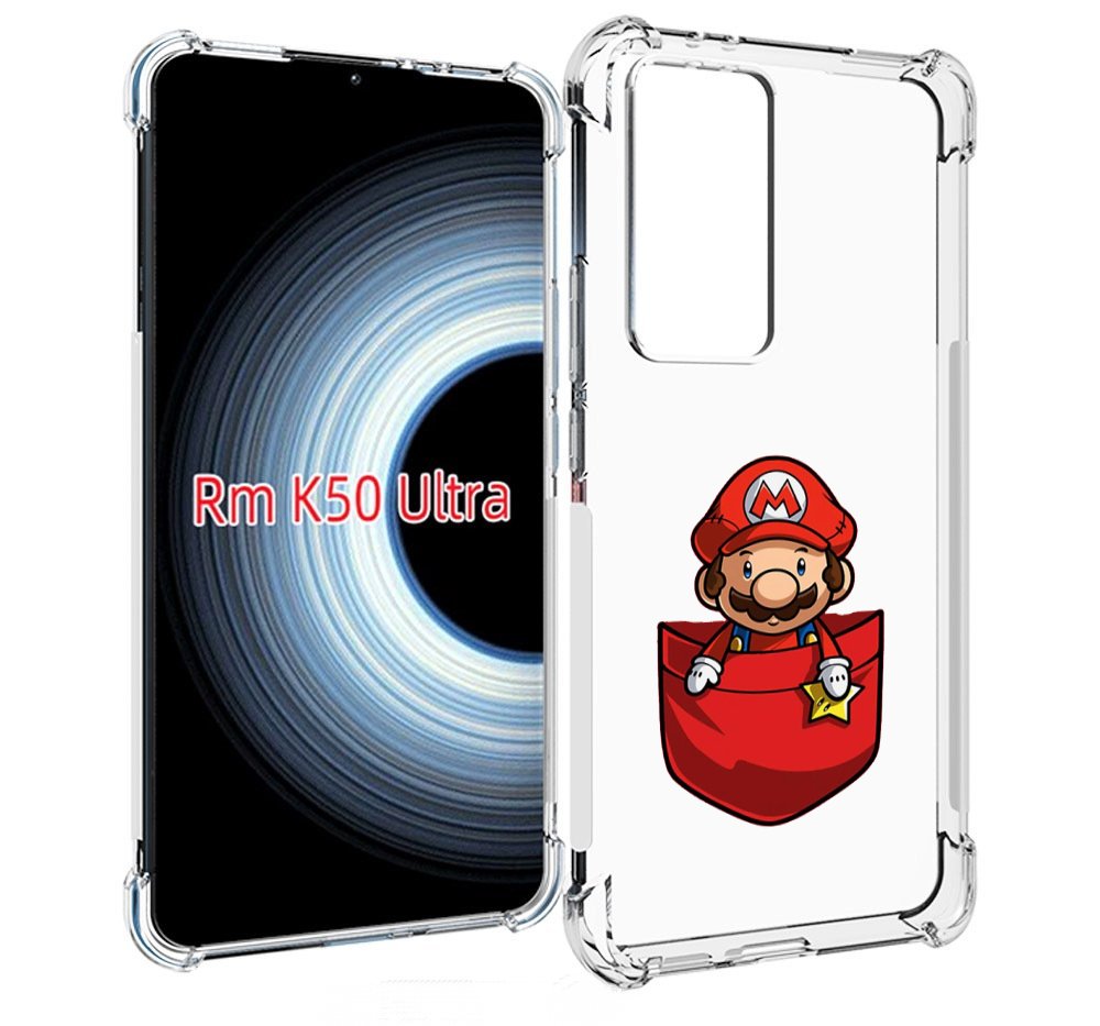 

Чехол MyPads марио в кармашке детский для Xiaomi 12T / Redmi K50 Ultra, Прозрачный, Tocco
