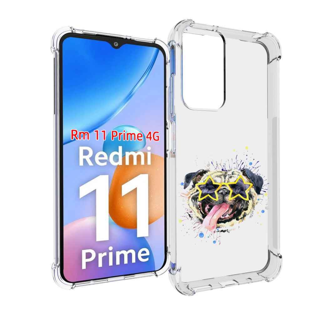 

Чехол MyPads мопс боксер для Xiaomi Redmi 11 Prime 4G, Прозрачный, Tocco