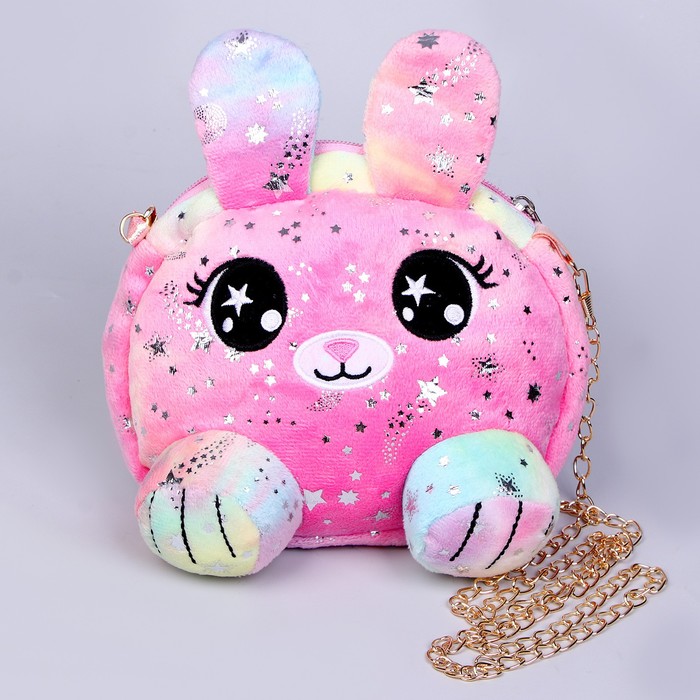 

Milo toys Сумка детская меховая "Зайчик", цвет розовый, 15,5х12,7х4 см