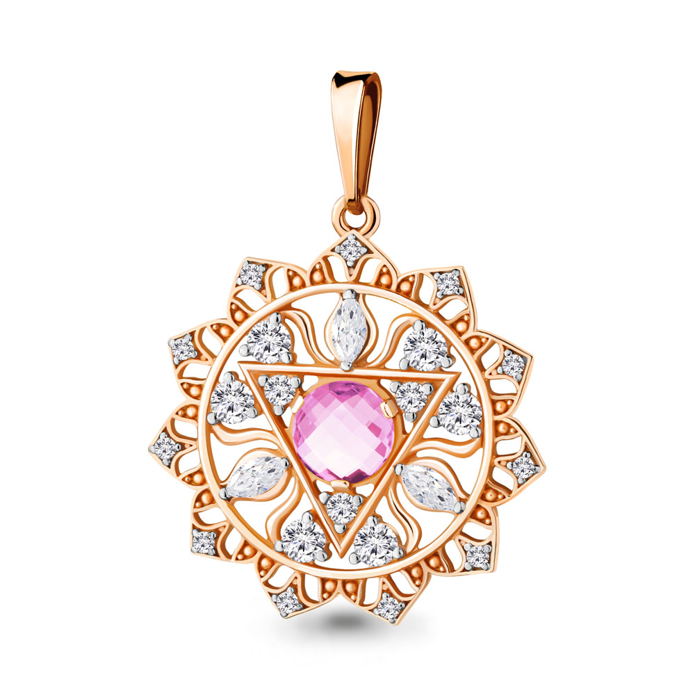 

Подвеска из серебра с фианитом Aquamarine 24363АВ_925_з, 24363АВ_925_з