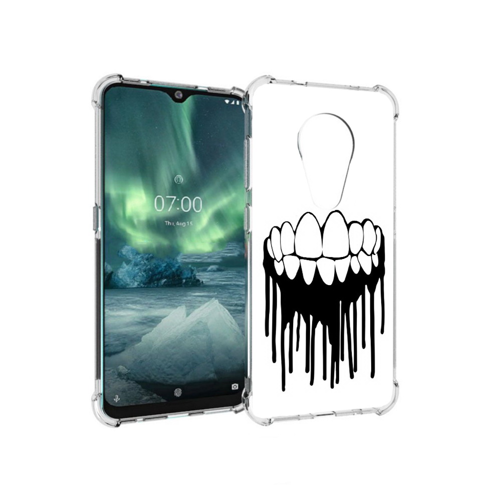 

Чехол MyPads Tocco для Nokia 7.2 зубы (PT139171.105.372), Прозрачный, Tocco