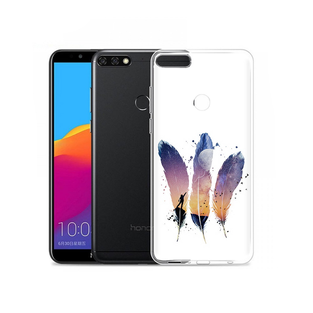 

Чехол MyPads Tocco для Honor 7C Pro небесные перья (PT113786.47.519), Прозрачный, Tocco