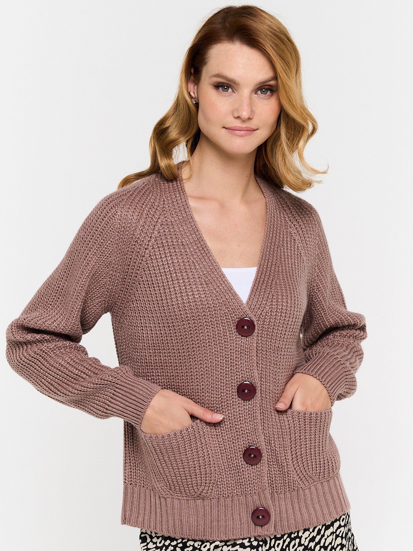 

Кардиган женский BE YOU 7222-14081 коричневый 42-44 RU, 7222-14081