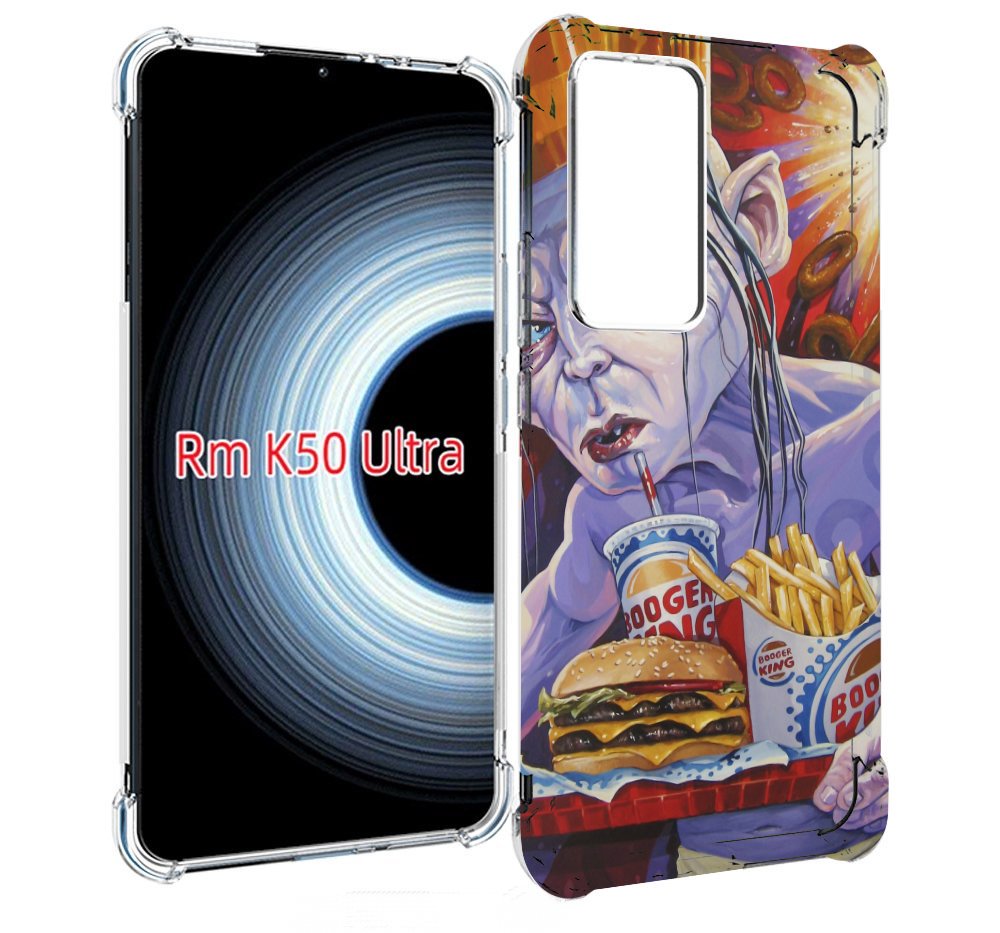 

Чехол MyPads любитель бургер кинга для Xiaomi 12T / Redmi K50 Ultra, Прозрачный, Tocco
