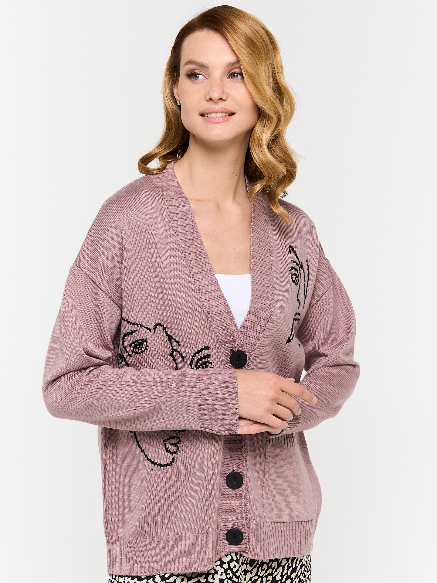 

Кардиган женский BE YOU 7222-14078 розовый 42-44 RU, 7222-14078