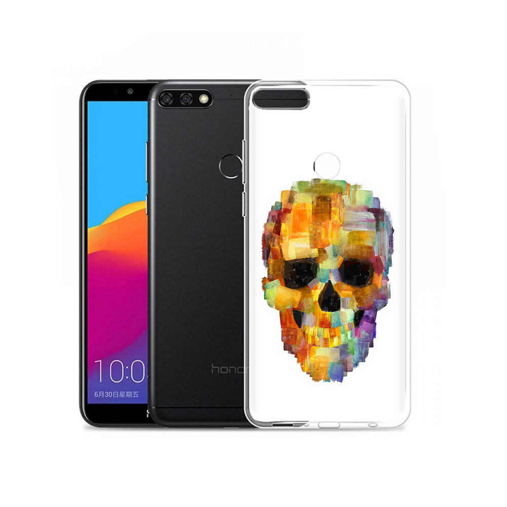 

Чехол MyPads Tocco для Honor 7C Pro нарисованный череп (PT113786.47.516), Прозрачный, Tocco