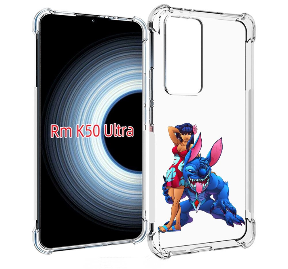 

Чехол MyPads лило и накаченный стич детский для Xiaomi 12T / Redmi K50 Ultra, Прозрачный, Tocco