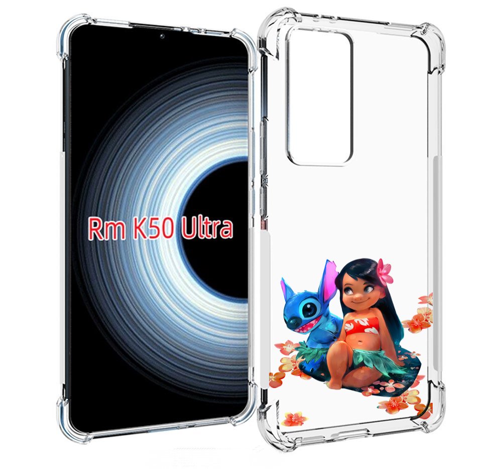 Чехол MyPads лила-и-стич детский для Xiaomi 12T / Redmi K50 Ultra