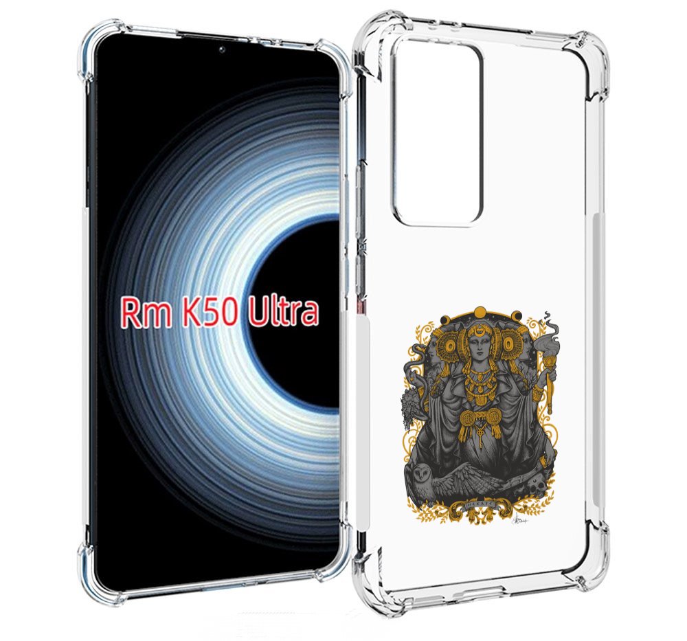 

Чехол MyPads божество с золотыми элементами для Xiaomi 12T/Redmi K50 Ultra, Прозрачный, Tocco