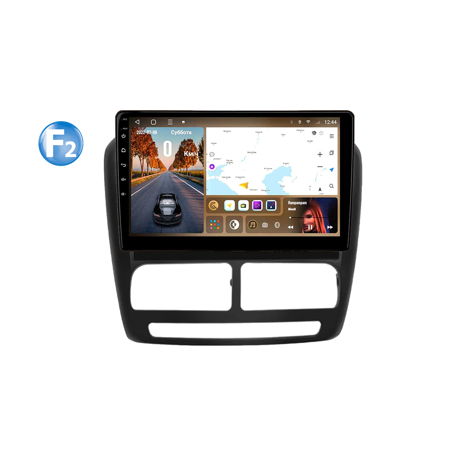 

Автомобильная магнитола CaCar TK3 Fiat Doblo 2 10" дюймов рамка F2, TK3