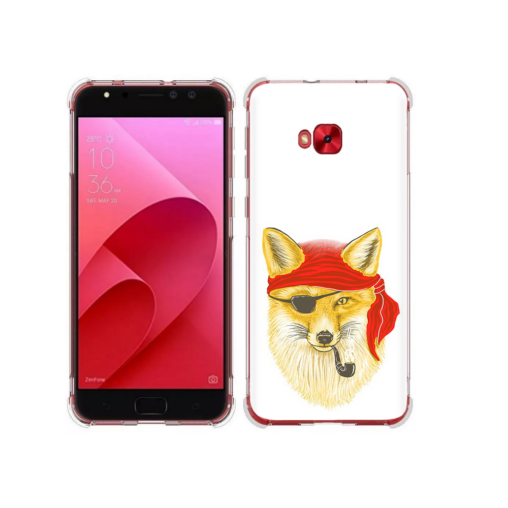 

Чехол MyPads Tocco для Asus ZenFone 4 Selfie лиса-пират (PT76274.652.440), Прозрачный, Tocco