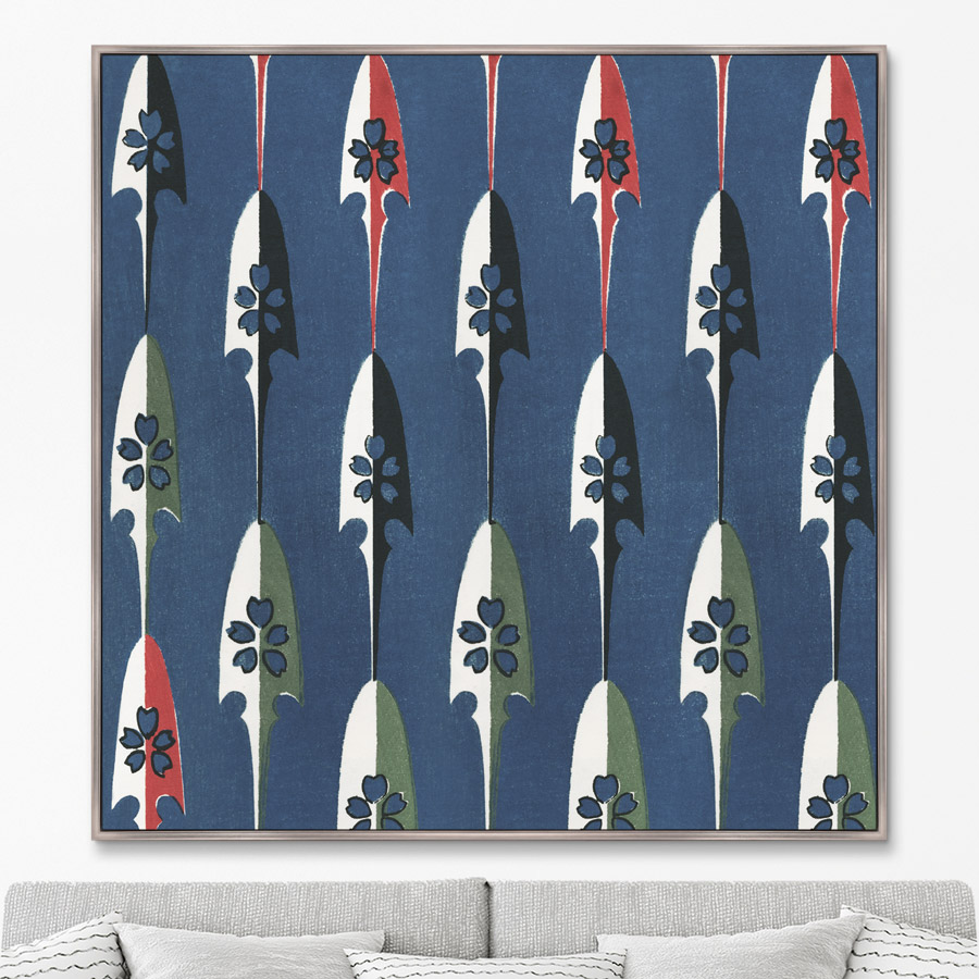 

Репродукция картины на холсте Vintage print of Japanese textile №82 1904г. 105х105см