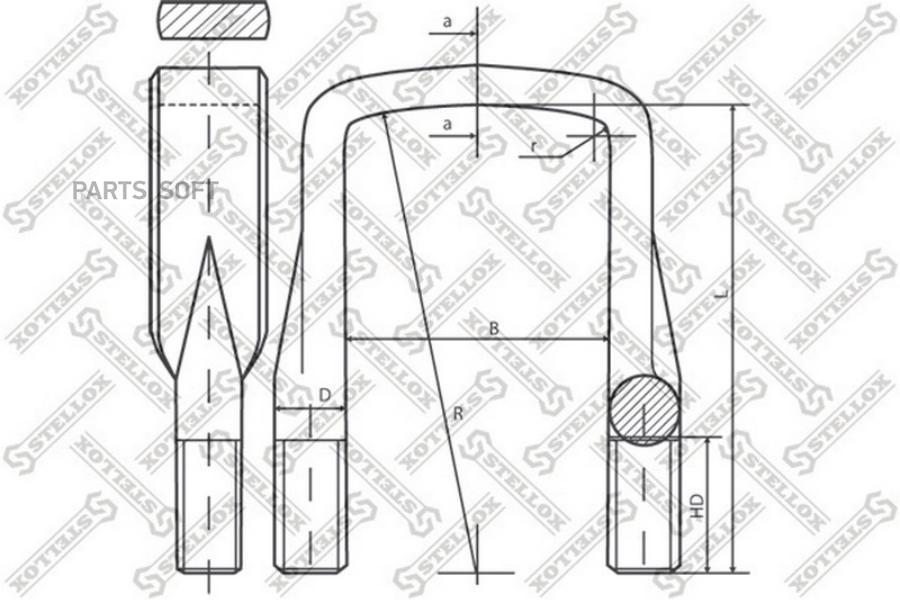 

Стремянка! 82xM20x1.5x232-U DAF 95XF/CF65/CF75/IV/CF85/IV/XF95/105