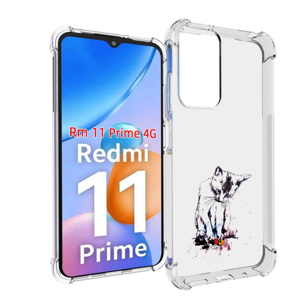 

Чехол MyPads кот и микки для Xiaomi Redmi 11 Prime 4G, Прозрачный, Tocco