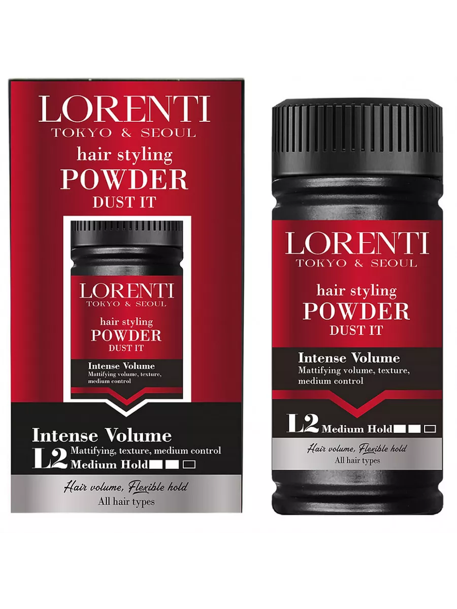 Пудра-Воск для укладки волос LORENTI 02 RED Intense Volume 20г