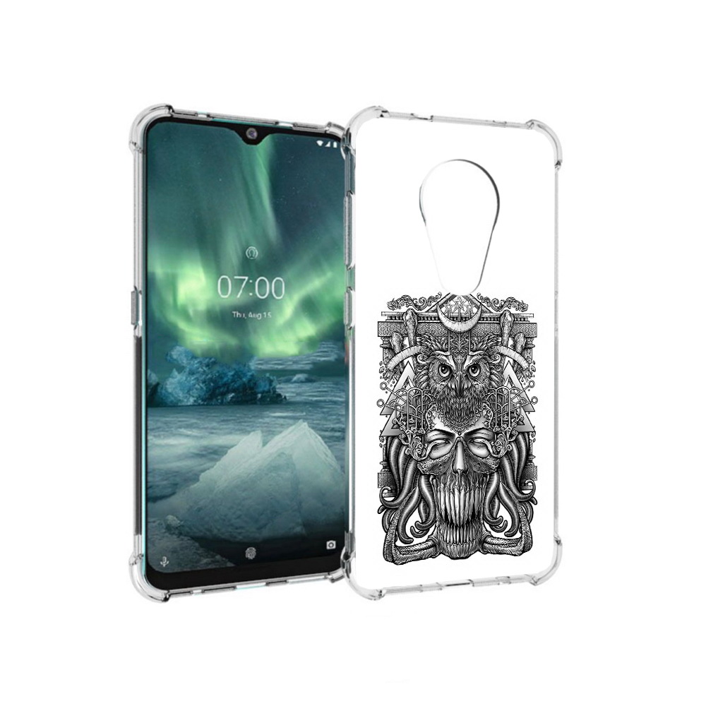 

Чехол MyPads Tocco для Nokia 7.2 зубастая сова (PT139171.105.369), Прозрачный, Tocco