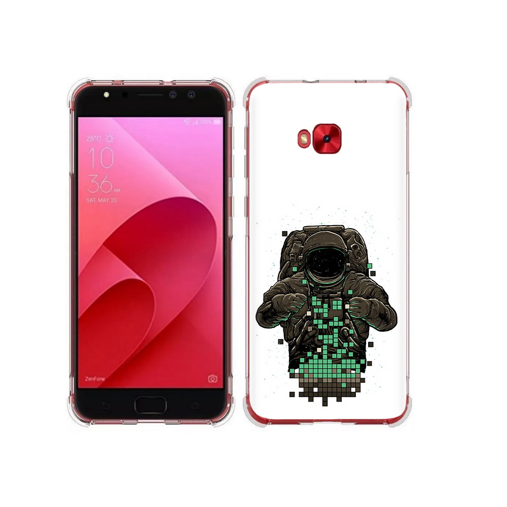 

Чехол MyPads Tocco для Asus ZenFone 4 Selfie космонавт с пикселями (PT76274.652.394), Прозрачный, Tocco