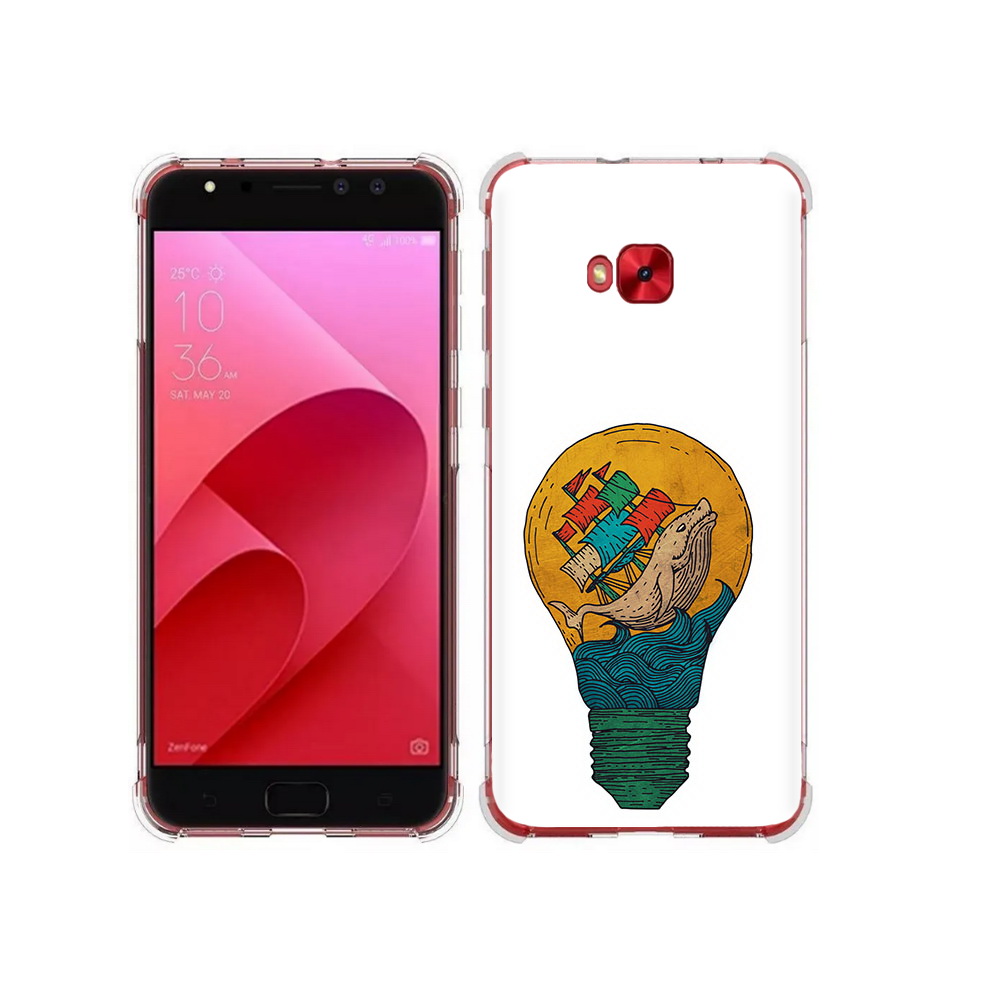 Чехол MyPads Tocco для Asus ZenFone 4 Selfie кит в лампочке с парусами (PT76274.652.387)