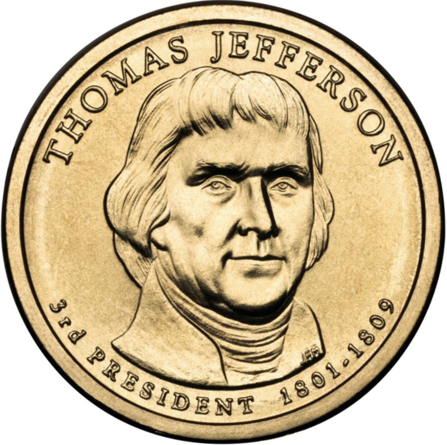 

Монета США 1 доллар 2007 года “3-й президент Томас Джефферсон”, CashFlow Store