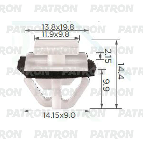 

Клипса Автомобильная PATRON P370409A