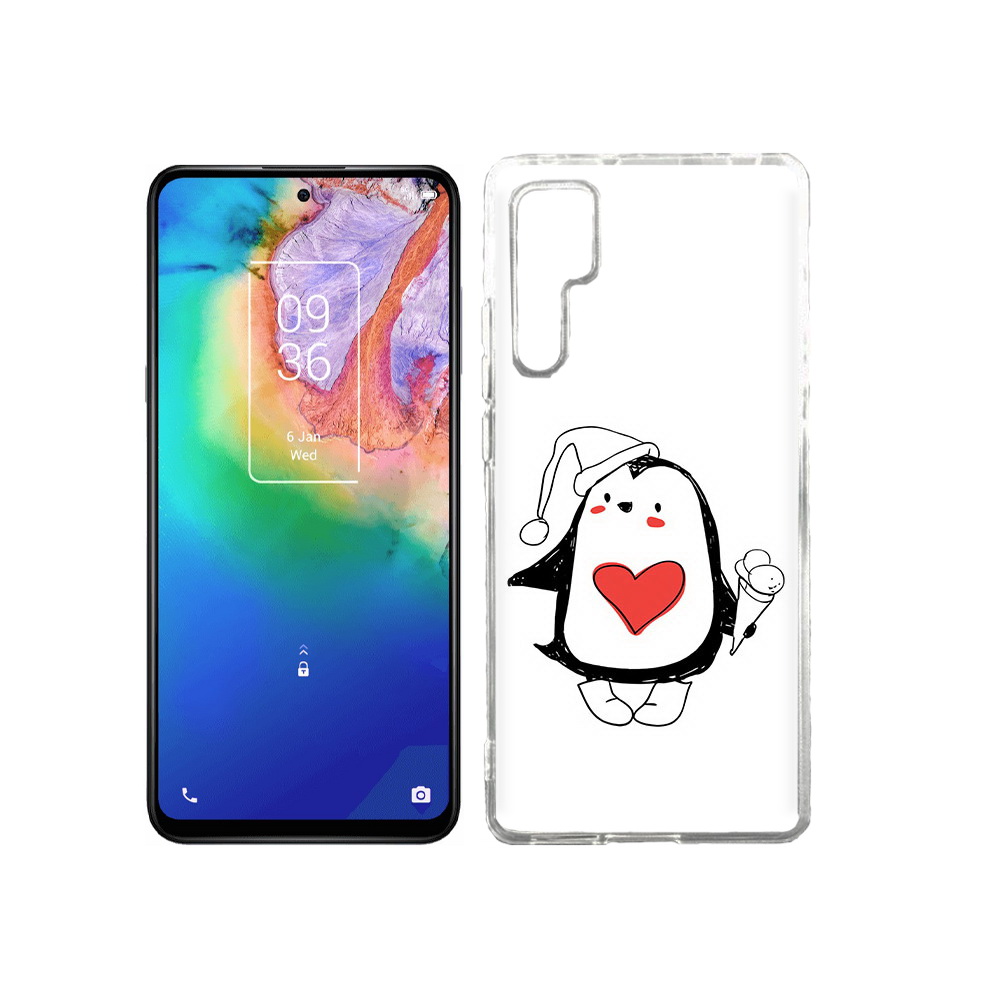 

Чехол MyPads Tocco для TCL 20 Pro Пингвин с мороженым, Прозрачный, Tocco