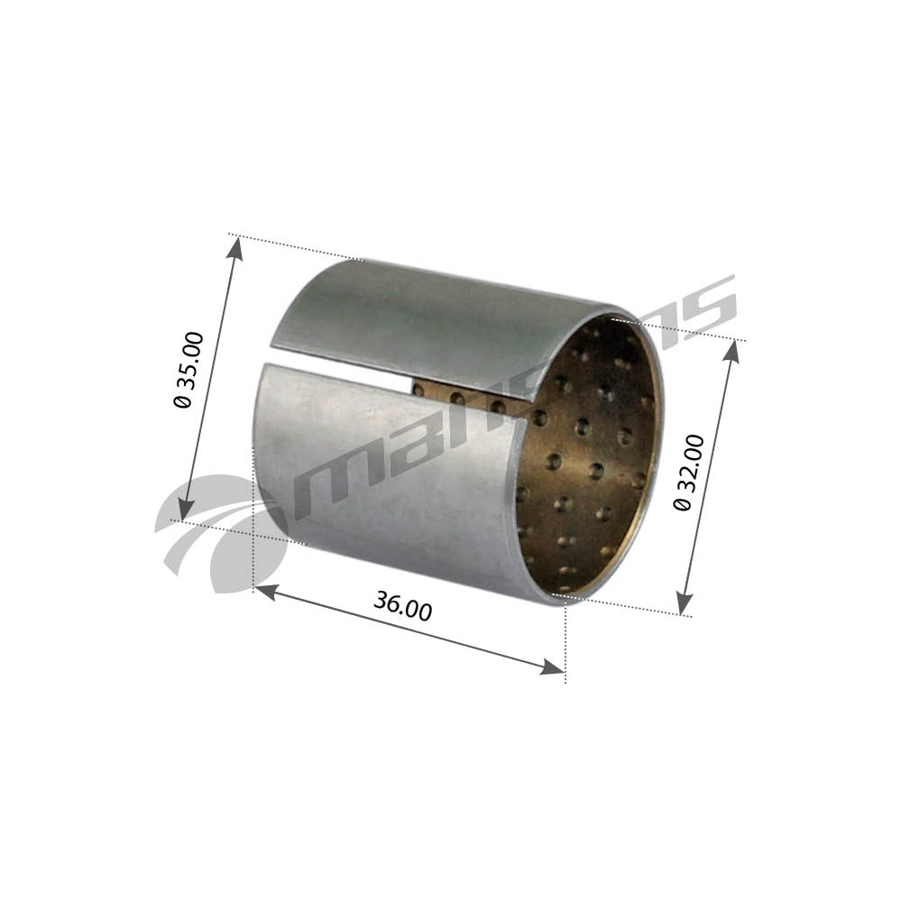 

Втулка ролика колодки ROR ось TM D32x35x36,5