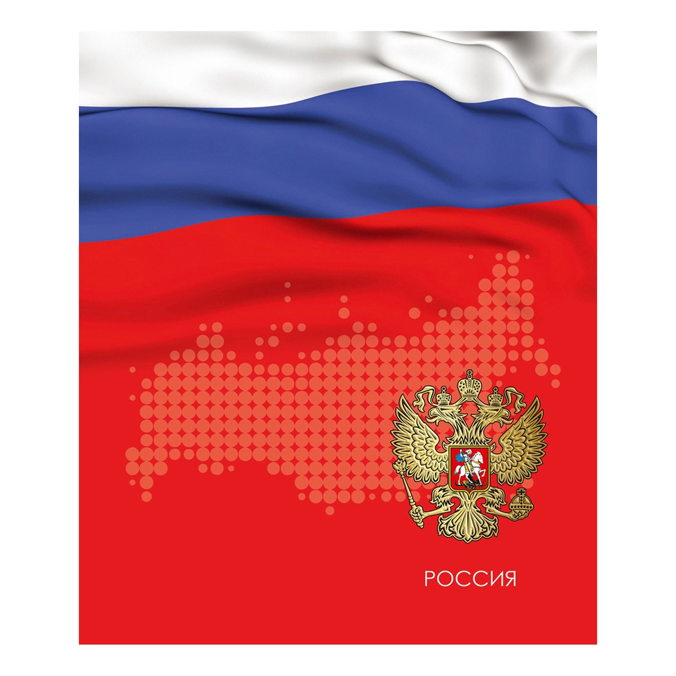 фото Тетрадь российский флаг в клетку 48 листов в ассортименте nobrand