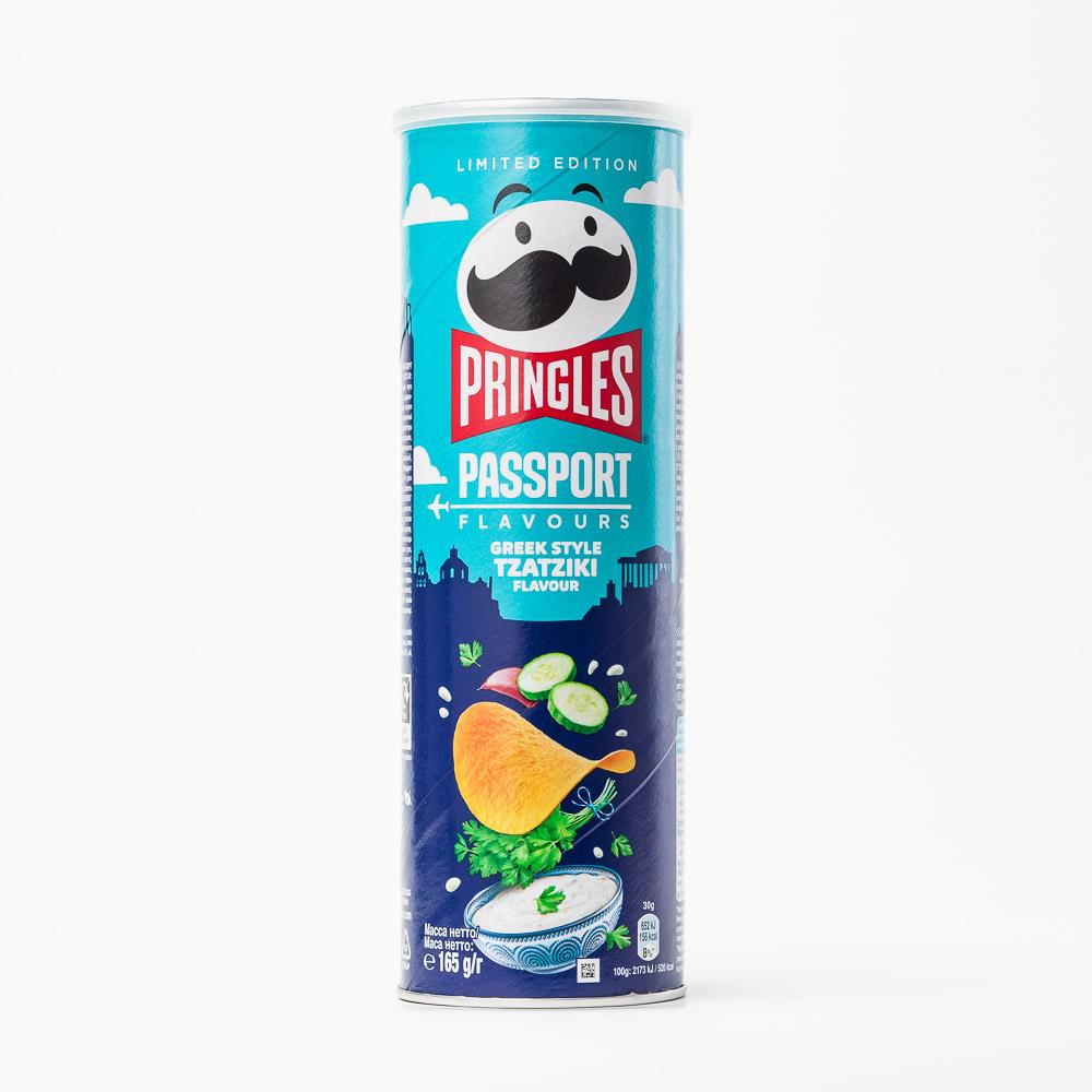 фото Чипсы pringles passport flavours картофельные, со вкусом греческого соуса цацики, 165 г