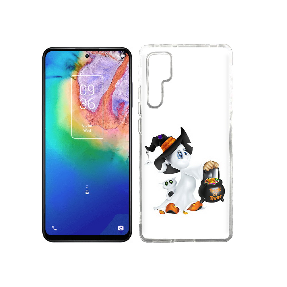 

Чехол MyPads Tocco для TCL 20 Pro Маленький призрак, Прозрачный, Tocco