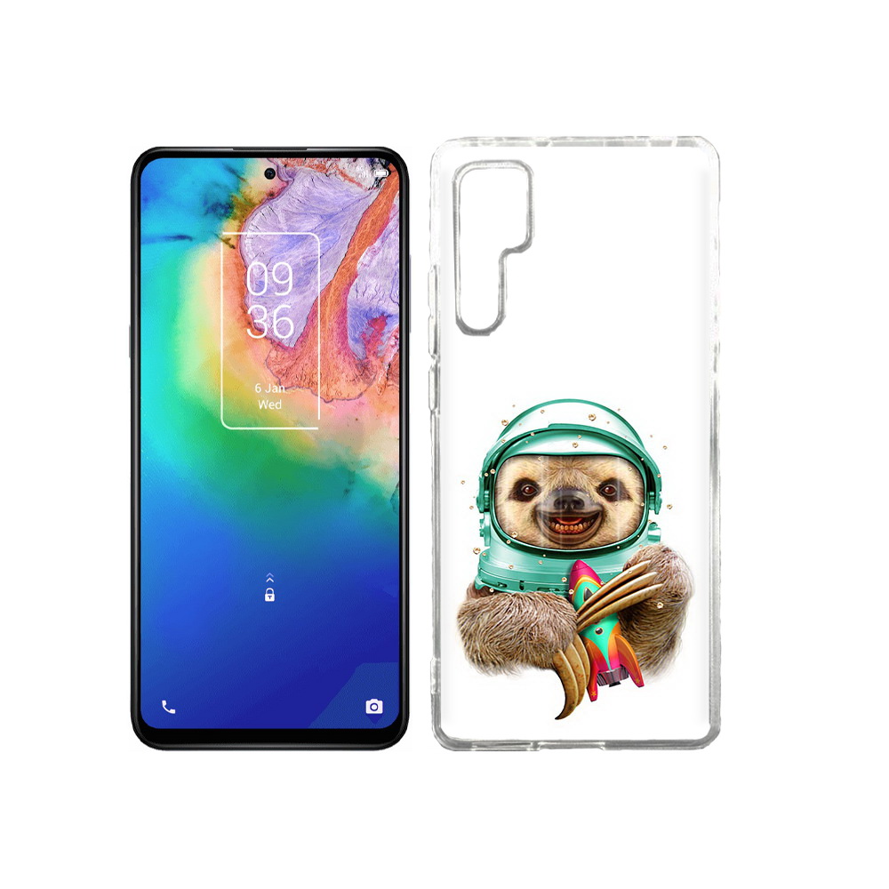 

Чехол MyPads Tocco для TCL 20 Pro Ленивец астронавт, Прозрачный, Tocco