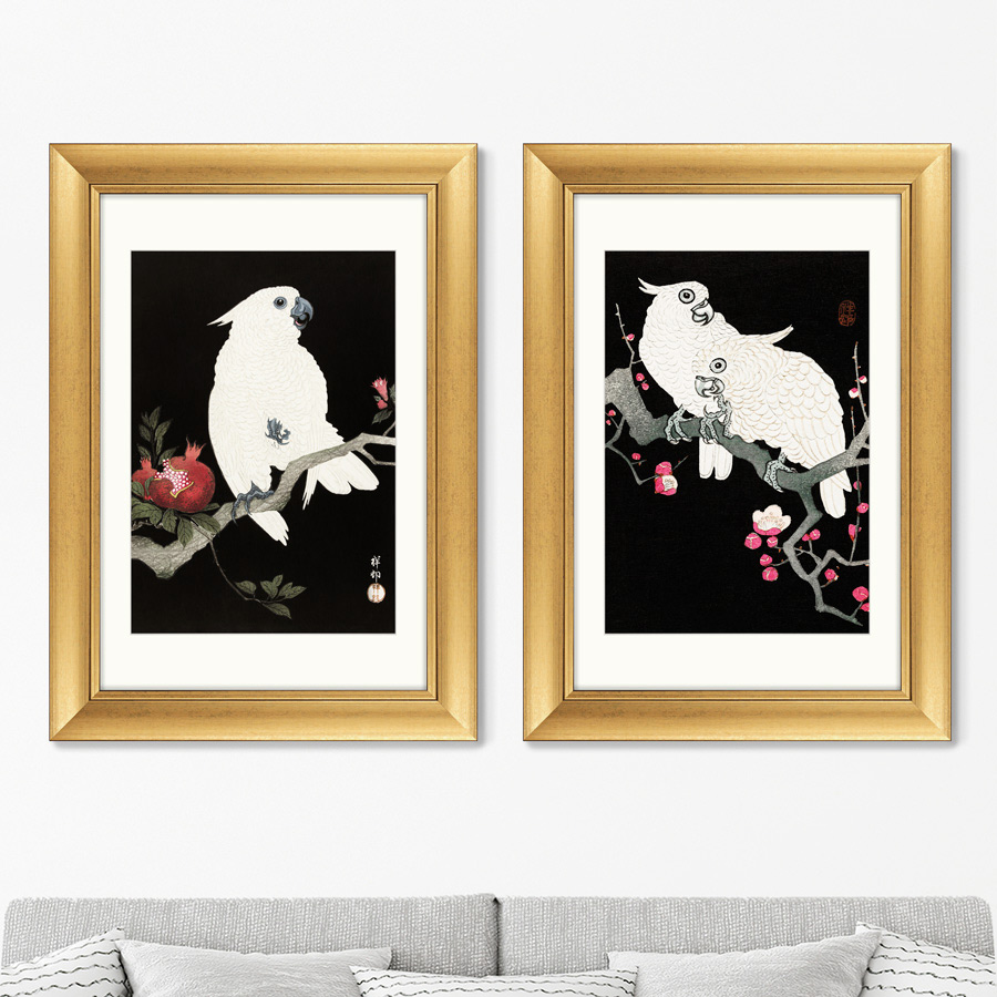 

Набор из 2-х репродукций картин в раме Cockatoo and pomegranate 1925г. 50,5х70,5см
