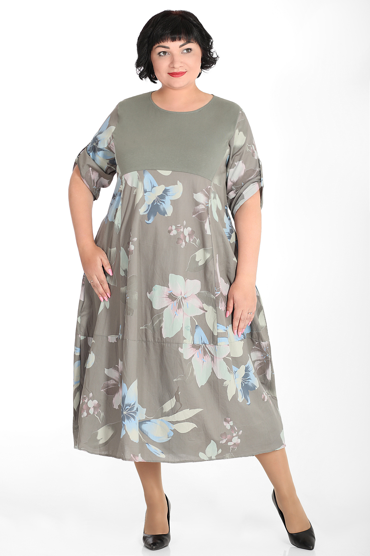 Платье женское AlmondShop З-18 165252.С1 зеленое 62 RU