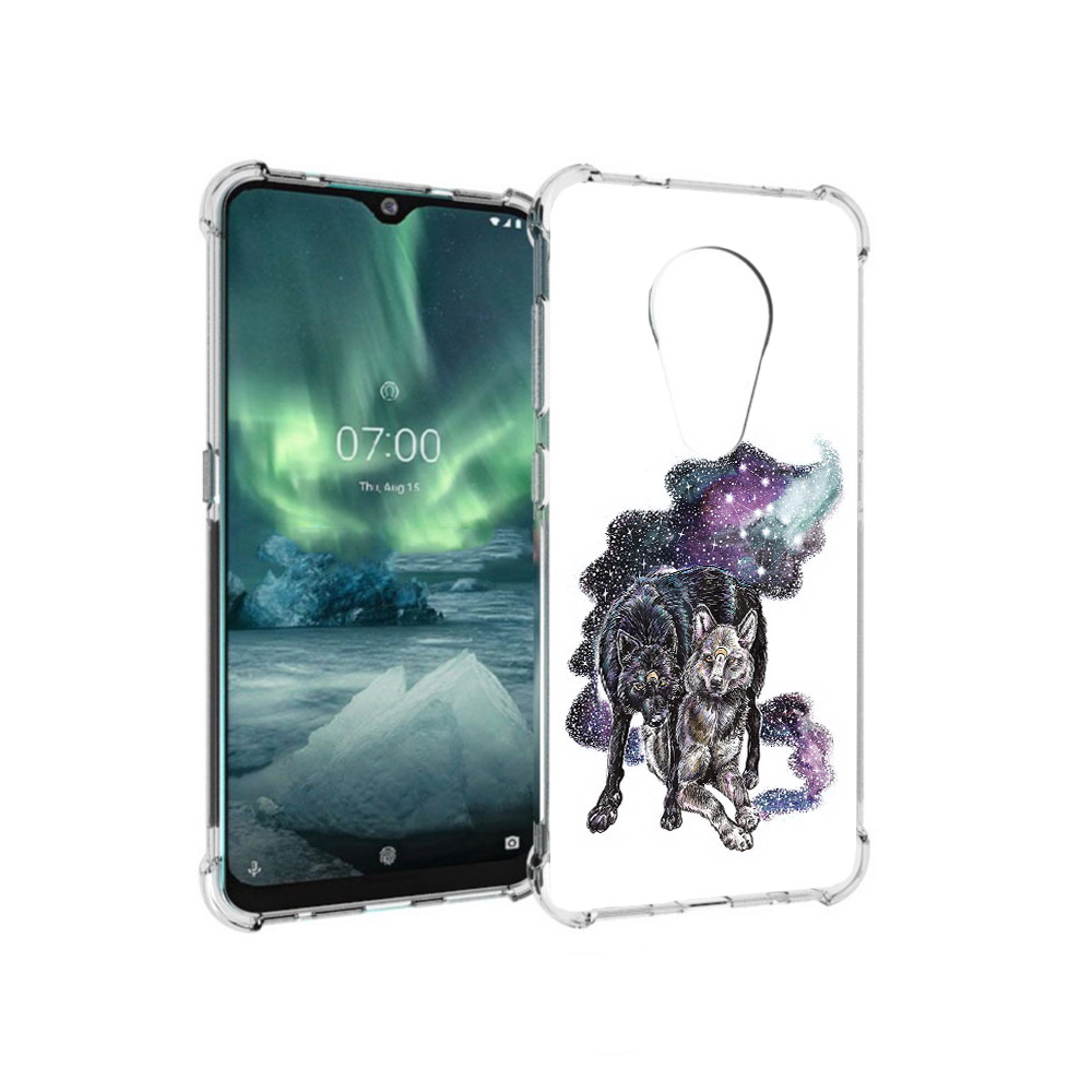 

Чехол MyPads Tocco для Nokia 7.2 звездные волки (PT139171.105.352), Прозрачный, Tocco