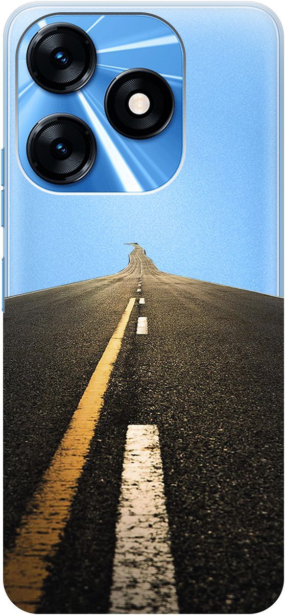 

Силиконовый чехол на Tecno Spark 10 "Road" прозрачный, Прозрачный;коричневый, 159543