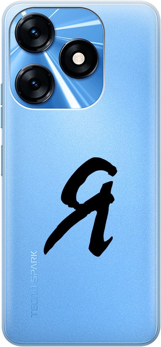 

Силиконовый чехол на Tecno Spark 10 "I" прозрачный, Прозрачный;черный, 159543