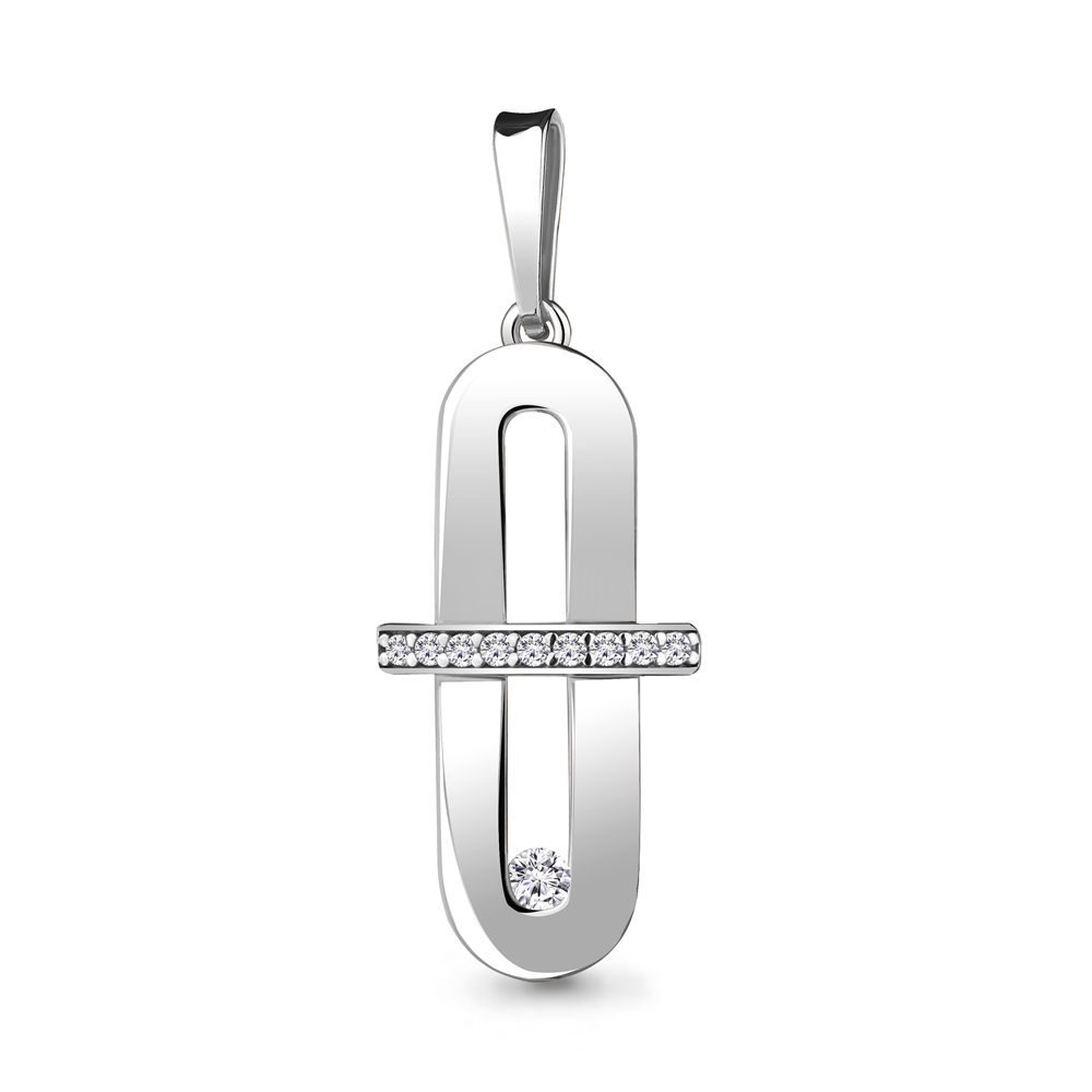 

Подвеска из серебра с фианитом Aquamarine 24348А_925_р, 24348А_925_р
