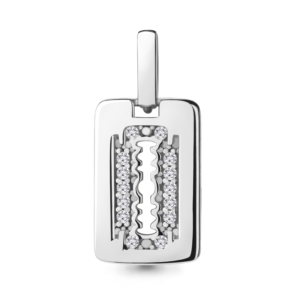 

Подвеска из серебра с фианитом Aquamarine 24346А_925_р, 24346А_925_р