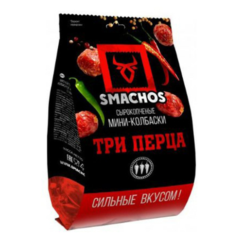 

Колбаски Smachos Три перца сырокопченые