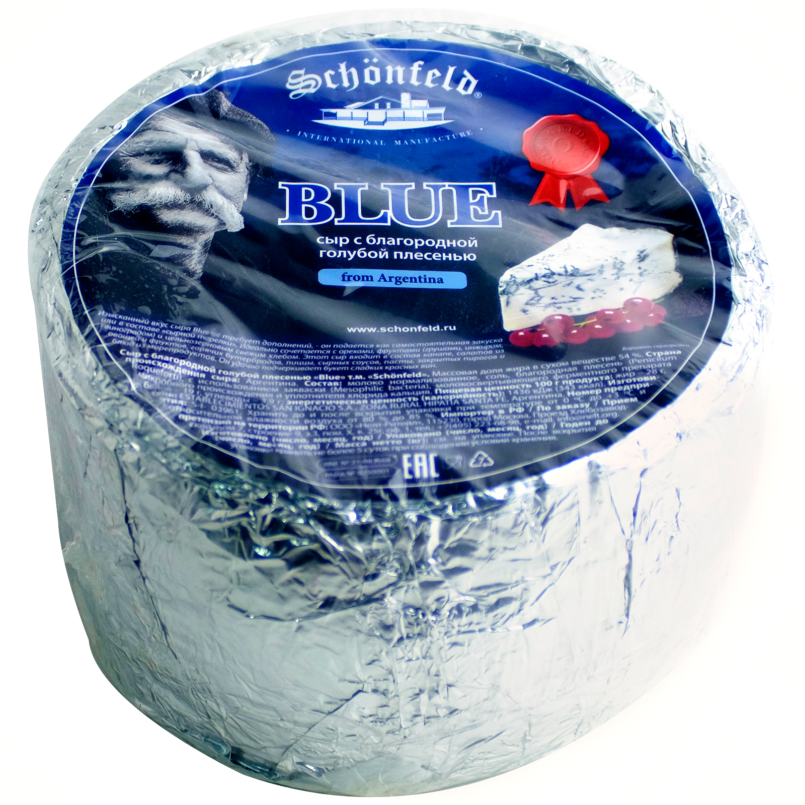 

Сыр мягкий Schonfeld Blue с голубой плесенью 54%