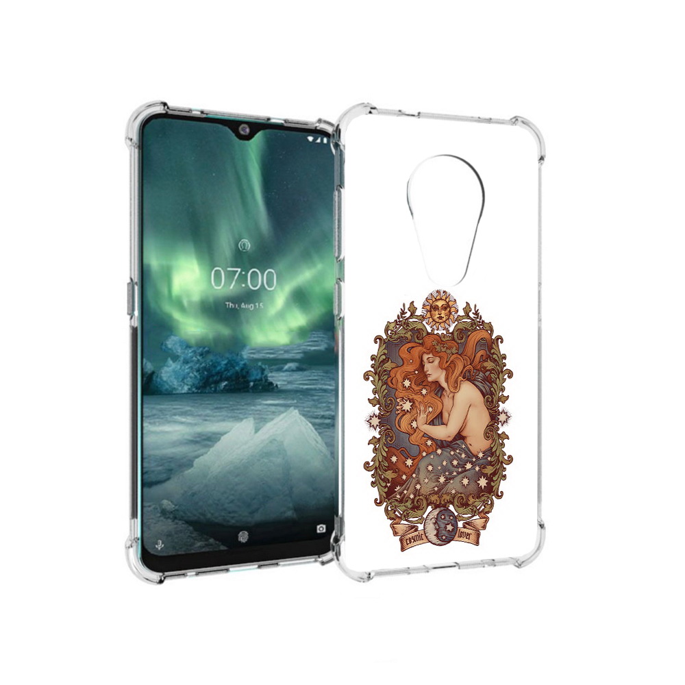 

Чехол MyPads Tocco для Nokia 7.2 звездная девушка абстракция (PT139171.105.351), Прозрачный, Tocco